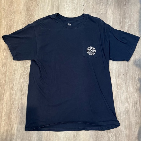 OBEY Navy Shirt | Size Large - Picture 1 of 4